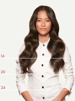 24" Classic Cool Dark Brown Clip-Ins (240g) -Hair Extensions Shop Luxy Hair Extensions Cool Dark Brown 20 Front