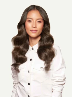 16" Cool Dark Brown Halo® Hair Extensions Volume Bundle -Hair Extensions Shop Luxy Hair Extensions Cool Dark Brown After 16 Front1 67e1f5ab a394 4045 b328 ae6fa6041f87