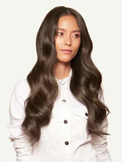 20" Cool Dark Brown Halo® Hair Extensions Volume Bundle -Hair Extensions Shop Luxy Hair Extensions Cool Dark Brown After 20 Front2 deffec70 e029 4c84 81d8 ae3845202274