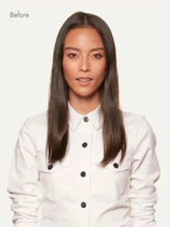 16" Classic Cool Dark Brown Clip-Ins (160g) -Hair Extensions Shop Luxy Hair Extensions Cool Dark Brown Before Front 2fea3c4e 1bb0 4adf 9520 998f59784075