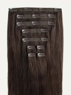 16" Classic Cool Dark Brown Volume Bundle Clip-Ins -Hair Extensions Shop Luxy Hair Extensions Cool Dark Brown Classic 16 Inches StackedWefts 4163d46a 3391 489c b585 1cf495fd6773