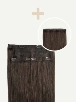 16" Cool Dark Brown Halo® Hair Extensions Volume Bundle -Hair Extensions Shop Luxy Hair Extensions Cool Dark Brown Halo Volume Bundle