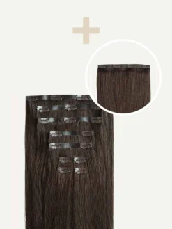 16" Seamless Cool Dark Brown Volume Bundle Clip-Ins -Hair Extensions Shop Luxy Hair Extensions Cool Dark Brown Seamless 16Inch 180 Volume Bundle a30390bb b0ea 4011 ab4e e6cef92cc4ef
