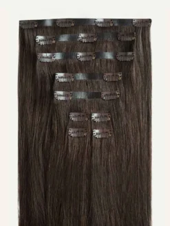 16" Seamless Cool Dark Brown Volume Bundle Clip-Ins -Hair Extensions Shop Luxy Hair Extensions Cool Dark Brown Seamless 16 Inches StackedWefts 4c511f90 55fe 4e98 940a 7d30db7f432a