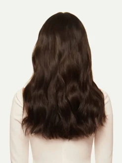 16" Dark Brown Halo® Hair Extensions (140g) 20 16" Dark Brown Halo® Hair Extensions (140g) -Hair Extensions Shop Luxy Hair Extensions Dark Brown 16 After Back