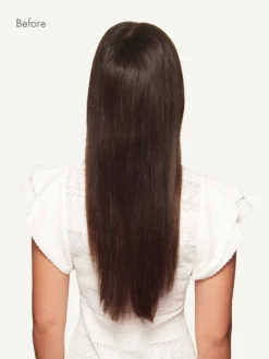 20" Seamless Dark Brown Balayage Clip-Ins (180g) -Hair Extensions Shop Luxy Hair Extensions Dark Brown Before Back 2194904b ad07 4b23 9eda b258c942cecb