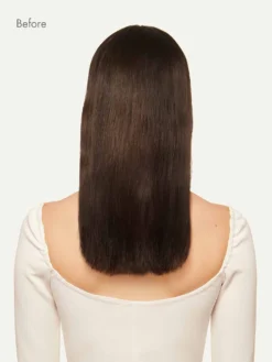 20" Classic Dark Brown Clip-Ins (220g) -Hair Extensions Shop Luxy Hair Extensions Dark Brown Before Back d12966cf 1f5d 4666 bc33 a536597d79df