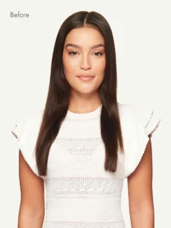 16" Classic Dark Brown Balayage Volume Bundle -Hair Extensions Shop Luxy Hair Extensions Dark Brown Before Front 892a87e9 f301 4170 8d2b 8be342d3a508