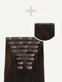 20" Classic Dark Brown Volume Bundle Clip-Ins -Hair Extensions Shop Luxy Hair Extensions Dark Brown Classic 220g Volume Bundle