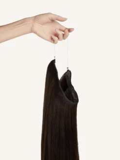 12" Dark Brown Halo® Hair Extensions (150g) -Hair Extensions Shop Luxy Hair Extensions Dark Brown Halo Hand 84296561 41e3 4410 93e5 9226d25e5786