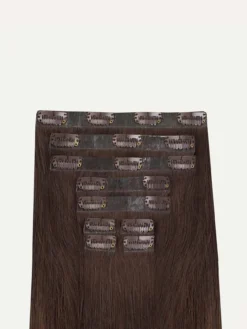 16" Seamless Dark Brown Volume Bundle Clip-Ins 19 16" Seamless Dark Brown Volume Bundle Clip-Ins -Hair Extensions Shop Luxy Hair Extensions Dark Brown Seamless 140g StackedWefts d590884a c35d 4fb6 9ff9 598bd0b5b114