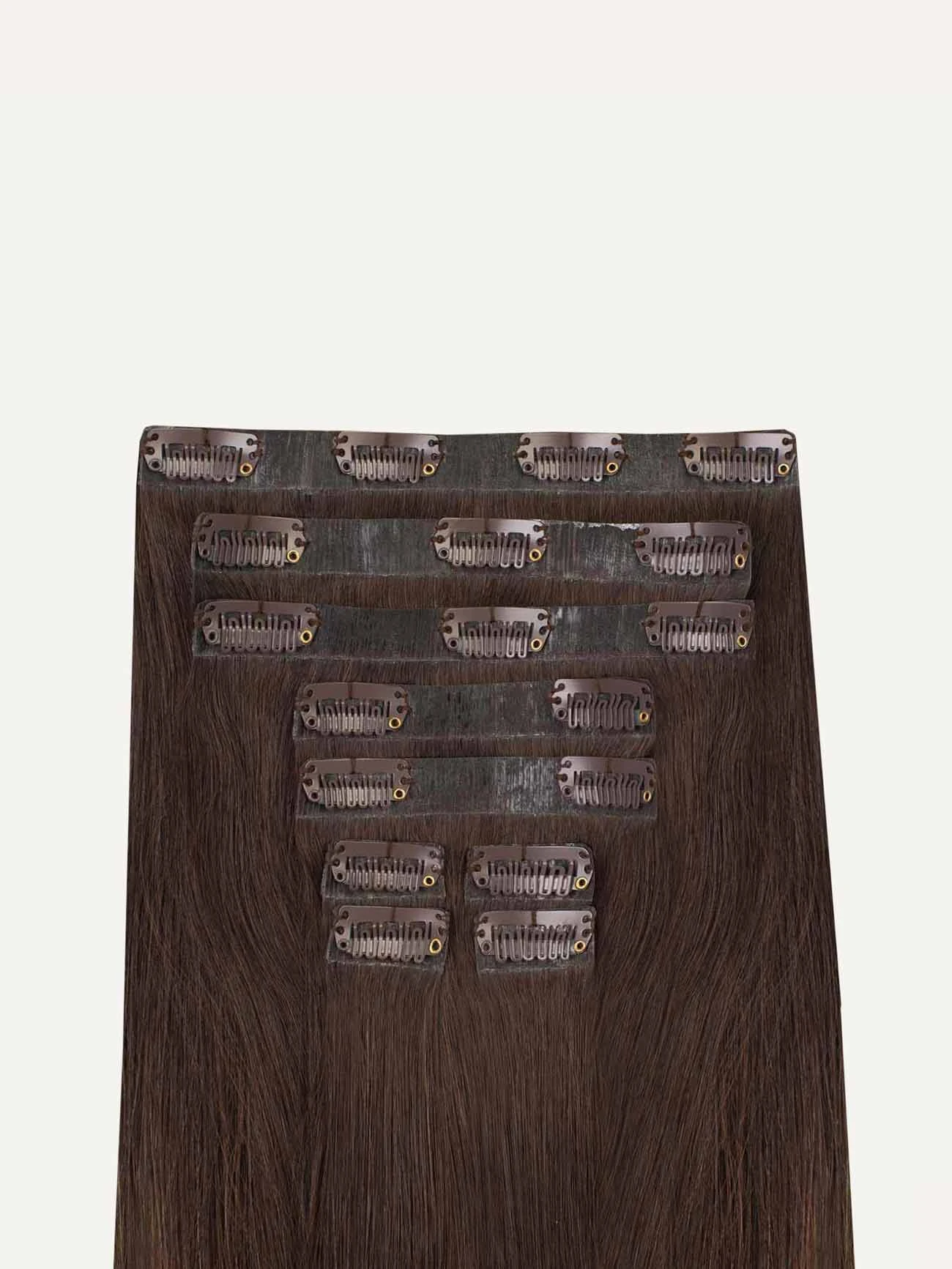 16" Seamless Dark Brown Volume Bundle Clip-Ins 7 16" Seamless Dark Brown Volume Bundle Clip-Ins - Image 7