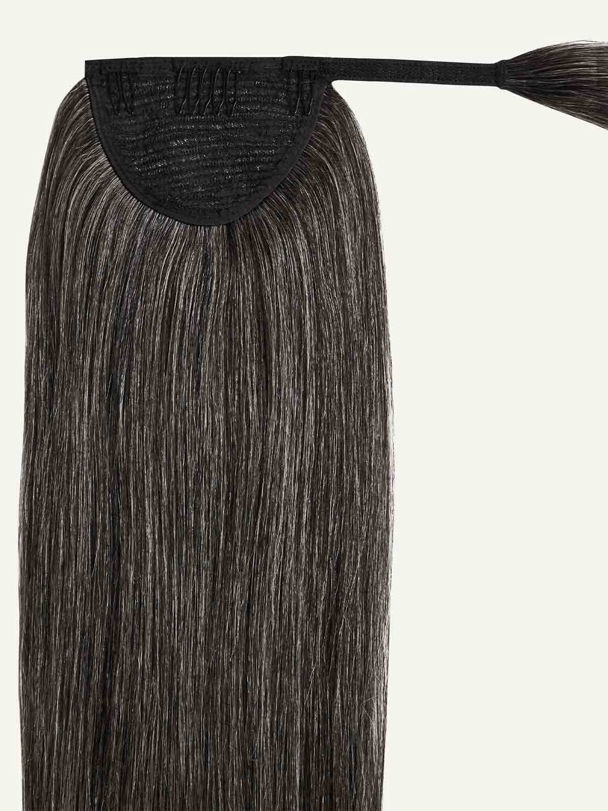 16" Dark Gray Ponytail Extension (100g) 6 16" Dark Gray Ponytail Extension (100g) - Image 6