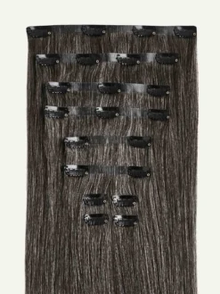 20" Seamless Dark Gray Volume Bundle Clip-Ins -Hair Extensions Shop Luxy Hair Extensions Dark Grey Seamless StackedWefts 5c701b4e fe5a 46a2 987b 0534e2d3ac09