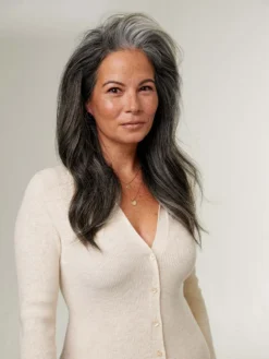 16" Classic Dark Gray Clip-Ins (160g) -Hair Extensions Shop Luxy Hair Extensions Dark Grey 16 After Front 2 93c4525a 511f 4f9b 9462 d2197af933da