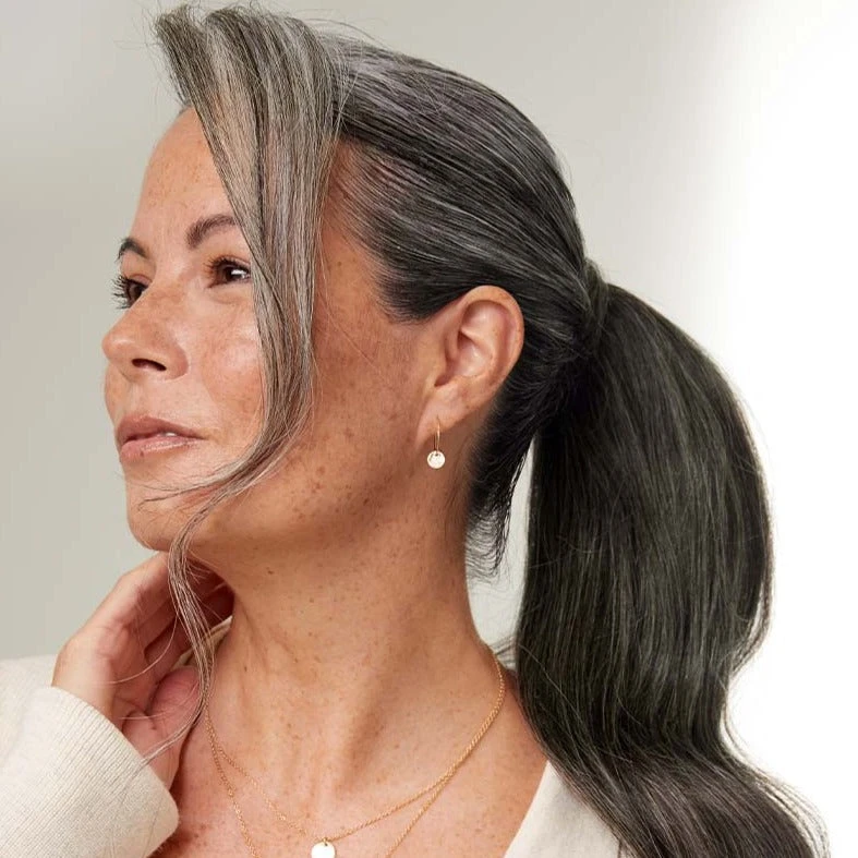 20" Dark Gray Ponytail Extension (120g) 2 20" Dark Gray Ponytail Extension (120g) - Image 2