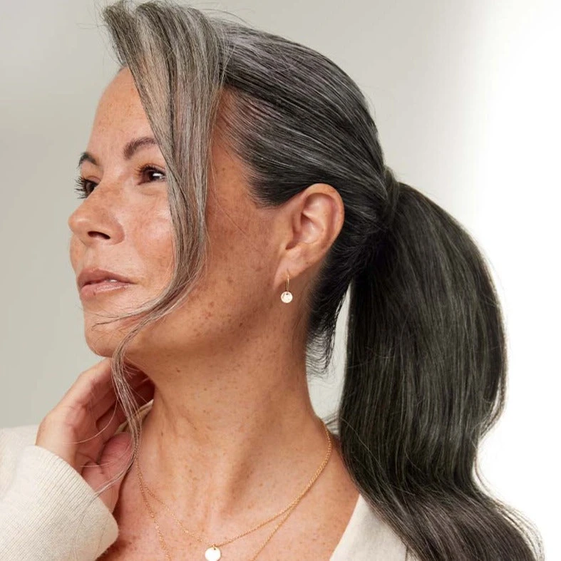 16" Dark Gray Ponytail Extension (100g) 2 16" Dark Gray Ponytail Extension (100g) - Image 2