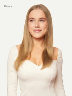 20" Seamless Dirty Blonde Volume Bundle Clip-Ins -Hair Extensions Shop Luxy Hair Extensions Dirty Blonde Before Front ec384036 6eb5 4ce5 b378 d8ad3b1a56fa