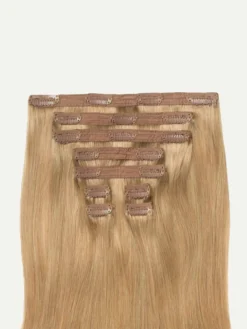 16" Classic Dirty Blonde Clip-Ins (140g) - 16" (140g) -Hair Extensions Shop Luxy Hair Extensions Dirty Blonde Classic 120g StackedWefts