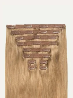 20" Classic Dirty Blonde Clip-Ins (160g) -Hair Extensions Shop Luxy Hair Extensions Dirty Blonde Classic 160g StackedWefts