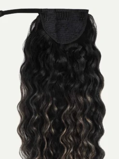 16" Jet Black Balayage Curly Ponytail Extension (100g) -Hair Extensions Shop Luxy Hair Extensions Jet Black Balayage Curly Ponytail Weft 0879b441 69da 45b6 94d8 0c115963de65