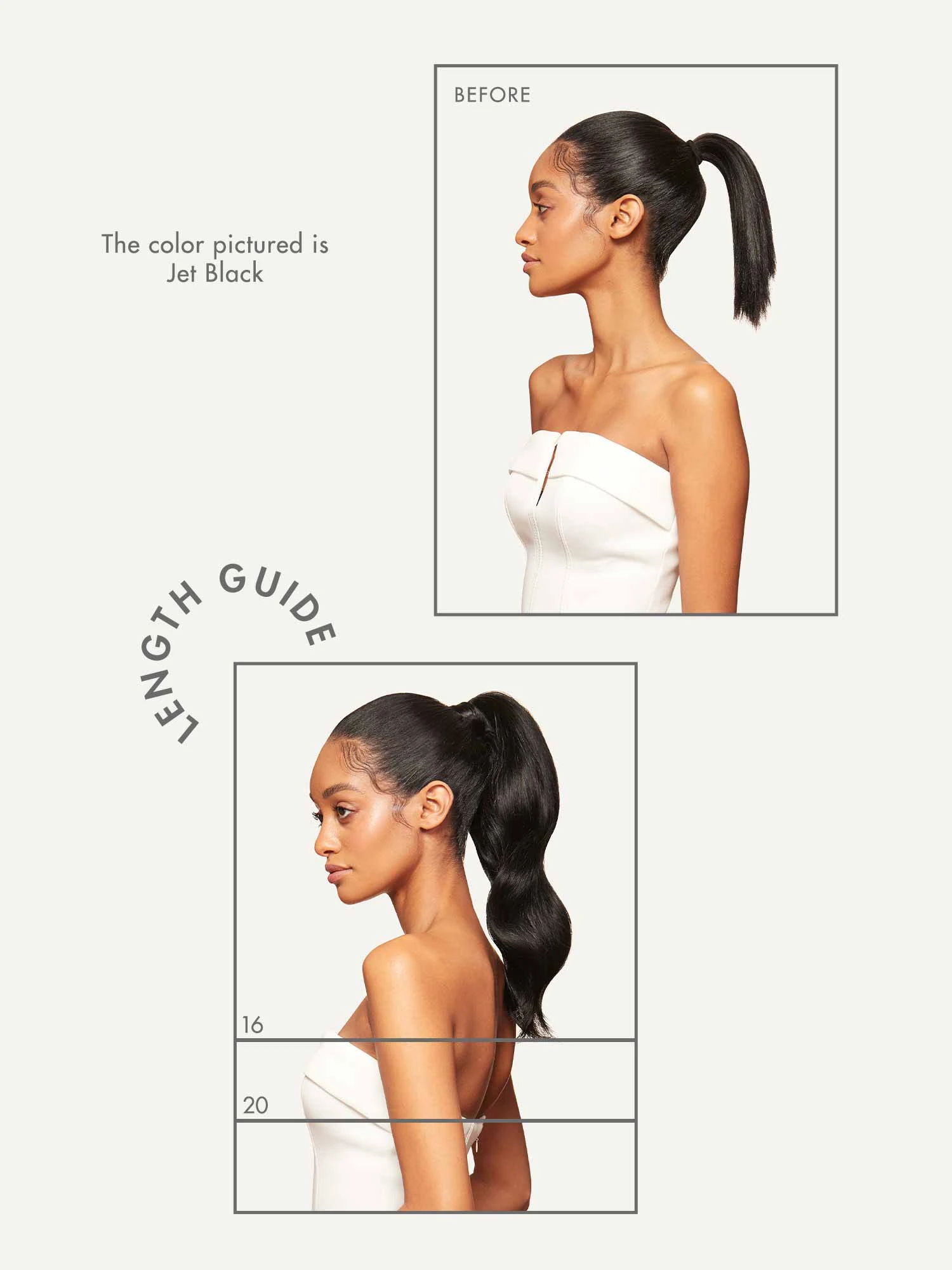 16" Beige Blonde Balayage Ponytail Extension (100g) 6 16" Beige Blonde Balayage Ponytail Extension (100g) - Image 6