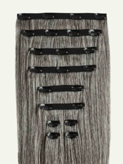 16" Classic Light Gray Clip-Ins (160g) -Hair Extensions Shop Luxy Hair Extensions Light Grey Classic 160g StackedWefts 5b6b18a3 528a 48b7 8367 5635b71553ec