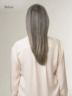 16" Seamless Light Gray Volume Bundle Clip-Ins -Hair Extensions Shop Luxy Hair Extensions Light Grey 16 Before Back 4f1a9010 03ae 4ca4 860e d254e8e85d3a