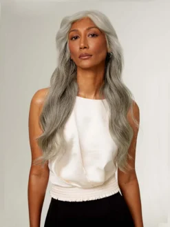 20" Classic Light Gray Volume Bundle Clip-Ins -Hair Extensions Shop Luxy Hair Extensions Light Grey 20 After Front 52ecaffe 9bc4 4dcd b648 c3795aa709f8