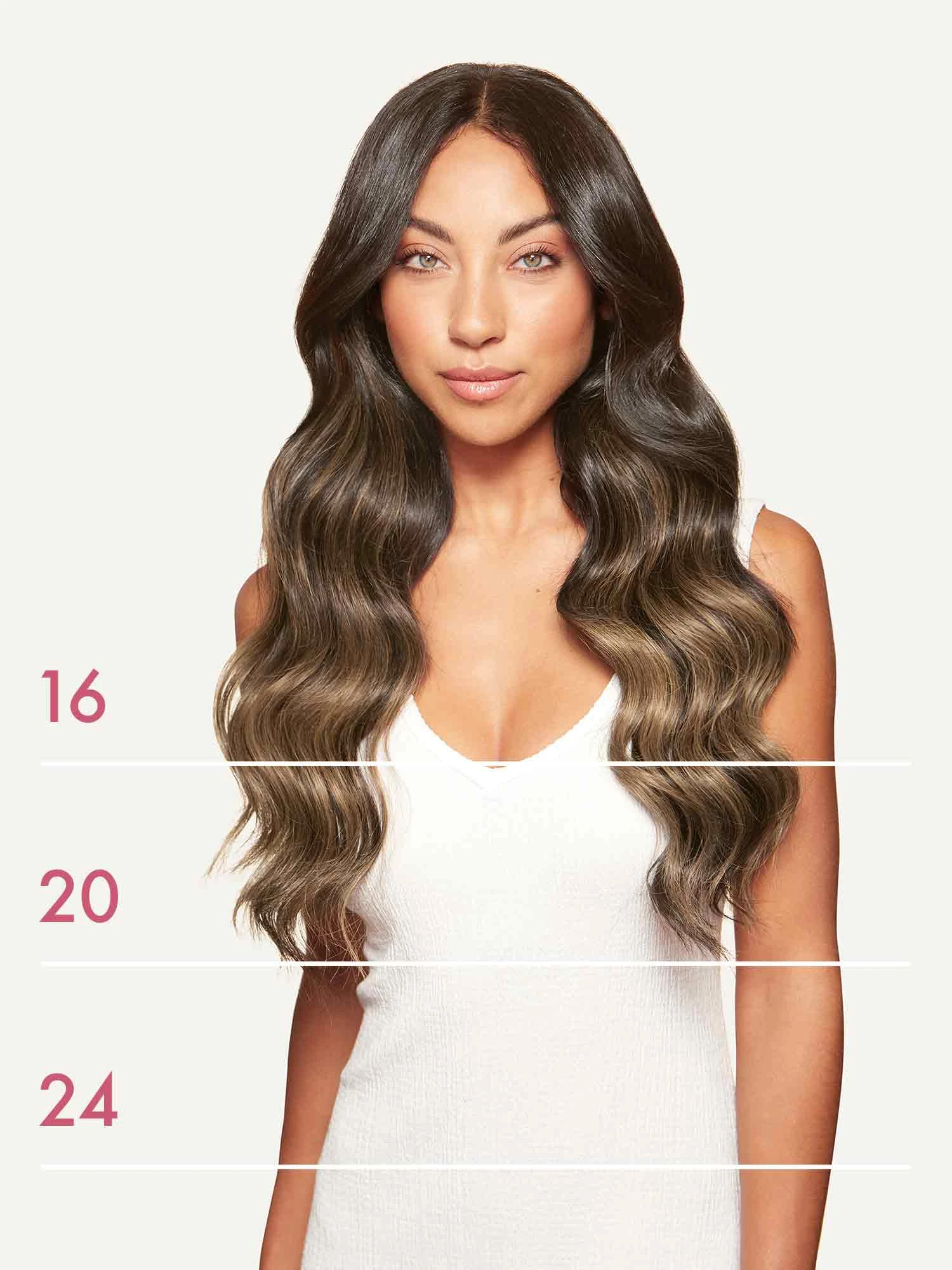 16" Mocha Bronde Balayage Halo® Hair Extensions (140g) 3 16" Mocha Bronde Balayage Halo® Hair Extensions (140g) - Image 3