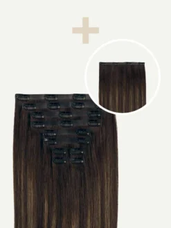 20" Seamless Mocha Bronde Balayage Volume Bundle Clip-Ins -Hair Extensions Shop Luxy Hair Extensions Mocha Bronde Balayage Seamless 225g Volume Bundle
