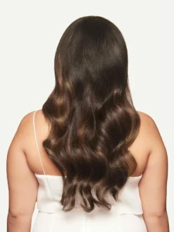 16" Mocha Brown Balayage Halo® Hair Extensions Volume Bundle -Hair Extensions Shop Luxy Hair Extensions Mocha Brown Balayage 16 After Back ca29e7c7 a46b 470a 99fc f5c7fa40887f