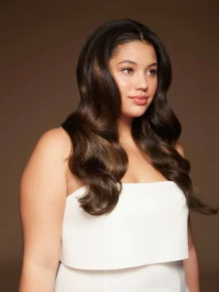 16" Mocha Brown Balayage Halo® Hair Extensions Volume Bundle -Hair Extensions Shop Luxy Hair Extensions Mocha Brown Balayage 16 After NS1 cf9ac084 5ecf 47e8 8d5f 53570e2fac8d