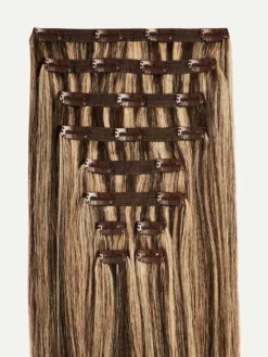 20" Classic Mocha Brown Highlights Clip-Ins (220g) 22 20" Classic Mocha Brown Highlights Clip-Ins (220g) -Hair Extensions Shop Luxy Hair Extensions Mocha Brown Highlights Classic 160g StackedWefts 083d295a 0dd7 4591 b643 a6664a389963