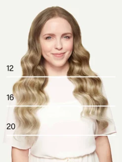 12" Natural Blonde Balayage Halo® Hair Extensions (150g) -Hair Extensions Shop Luxy Hair Extensions Natural Blonde Balayage 12 Inch Halo Length Chart 2023