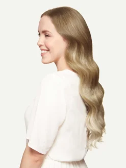 20" Natural Blonde Balayage Halo® Hair Extensions Volume Bundle -Hair Extensions Shop Luxy Hair Extensions Natural Blonde Balayage 20 After Side 17bd0504 2e37 48d8 8bd4 7525170c1709