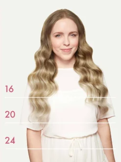 16" Natural Blonde Balayage Halo® Hair Extensions Volume Bundle -Hair Extensions Shop Luxy Hair Extensions Natural Blonde Balayage 20 Front c65e7749 0f31 4ba1 a347 28f18883bef1