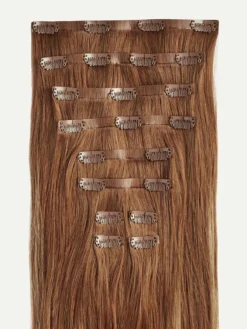 20" Seamless Natural Red Balayage Clip-Ins (180g) 19 20" Seamless Natural Red Balayage Clip-Ins (180g) -Hair Extensions Shop Luxy Hair Extensions Natural Red Balayage Seamless 160g StackedWefts