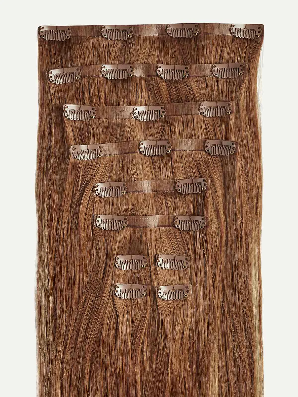 20" Seamless Natural Red Balayage Clip-Ins (180g) 9 20" Seamless Natural Red Balayage Clip-Ins (180g) - Image 9