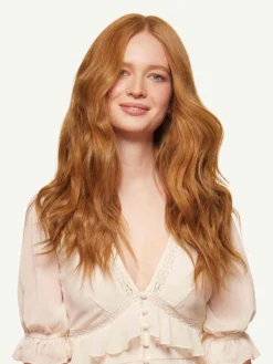 16" Natural Red Halo® Hair Extensions Volume Bundle -Hair Extensions Shop Luxy Hair Extensions Natural Red 16 After Front a05372c5 4ae6 4143 a13d 2c9215069f83