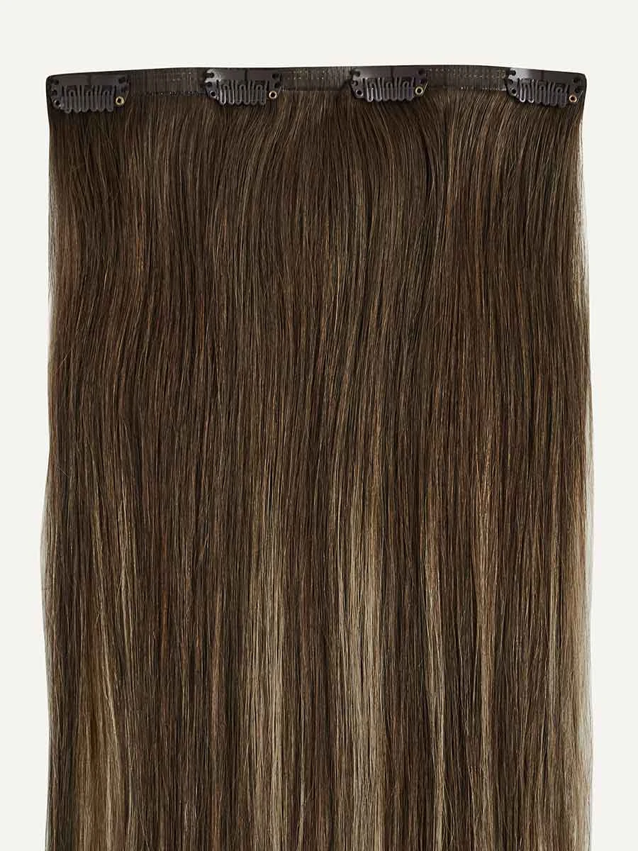20" Neutral Brown Balayage Halo® Hair Extensions Volume Bundle 7 20" Neutral Brown Balayage Halo® Hair Extensions Volume Bundle - Image 7