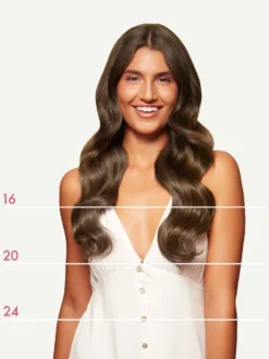 24" Classic Neutral Brown Clip-Ins (240g) -Hair Extensions Shop Luxy Hair Extensions Neutral Brown 20 Front