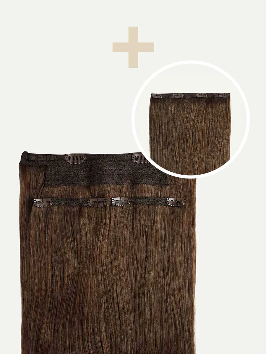 16" Neutral Brown Halo® Hair Extensions Volume Bundle 6 16" Neutral Brown Halo® Hair Extensions Volume Bundle - Image 6