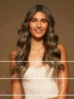 24" Classic Neutral Brown Balayage Clip-Ins (240g) -Hair Extensions Shop Luxy Hair Extensions Neutral Brown Balayage 24 Front