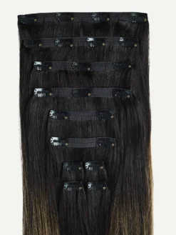 24" Classic Off Black Bronde Balayage Clip-Ins (240g) -Hair Extensions Shop Luxy Hair Extensions Off Black Bronde Balayage Classic 160g StackedWefts a52b6732 fd2e 4e43 b4bb 2ca30a5f4315