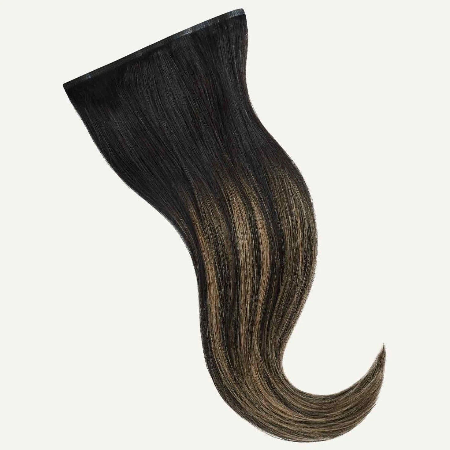 12" Seamless Off Black Bronde Balayage Clip-Ins (150g) 2 12" Seamless Off Black Bronde Balayage Clip-Ins (150g) - Image 2