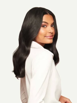 16" Off Black Halo® Hair Extensions Volume Bundle -Hair Extensions Shop Luxy Hair Extensions Off Black 16 After Side2 36d9ef58 f0d7 4a28 9317 db075b745fe7