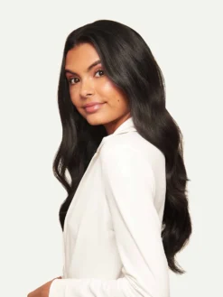 20" Off Black Halo® Hair Extensions Volume Bundle -Hair Extensions Shop Luxy Hair Extensions Off Black 20 After Side 84e356bc a2ff 4801 8e55 4e0e12620490