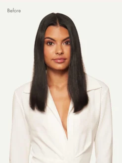 16" Classic Off Black Volume Bundle Clip-Ins -Hair Extensions Shop Luxy Hair Extensions Off Black Before Front 260306bf 7e5f 40f0 8cc0 c329af497f5b