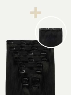 20" Classic Off Black Volume Bundle Clip-Ins -Hair Extensions Shop Luxy Hair Extensions Off Black Classic 220g Volume Bundle